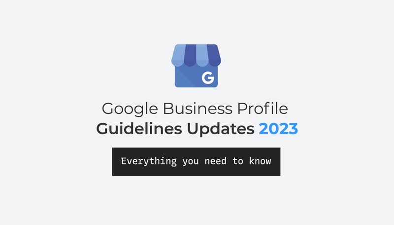 Google Business Profile Guidelines 2023