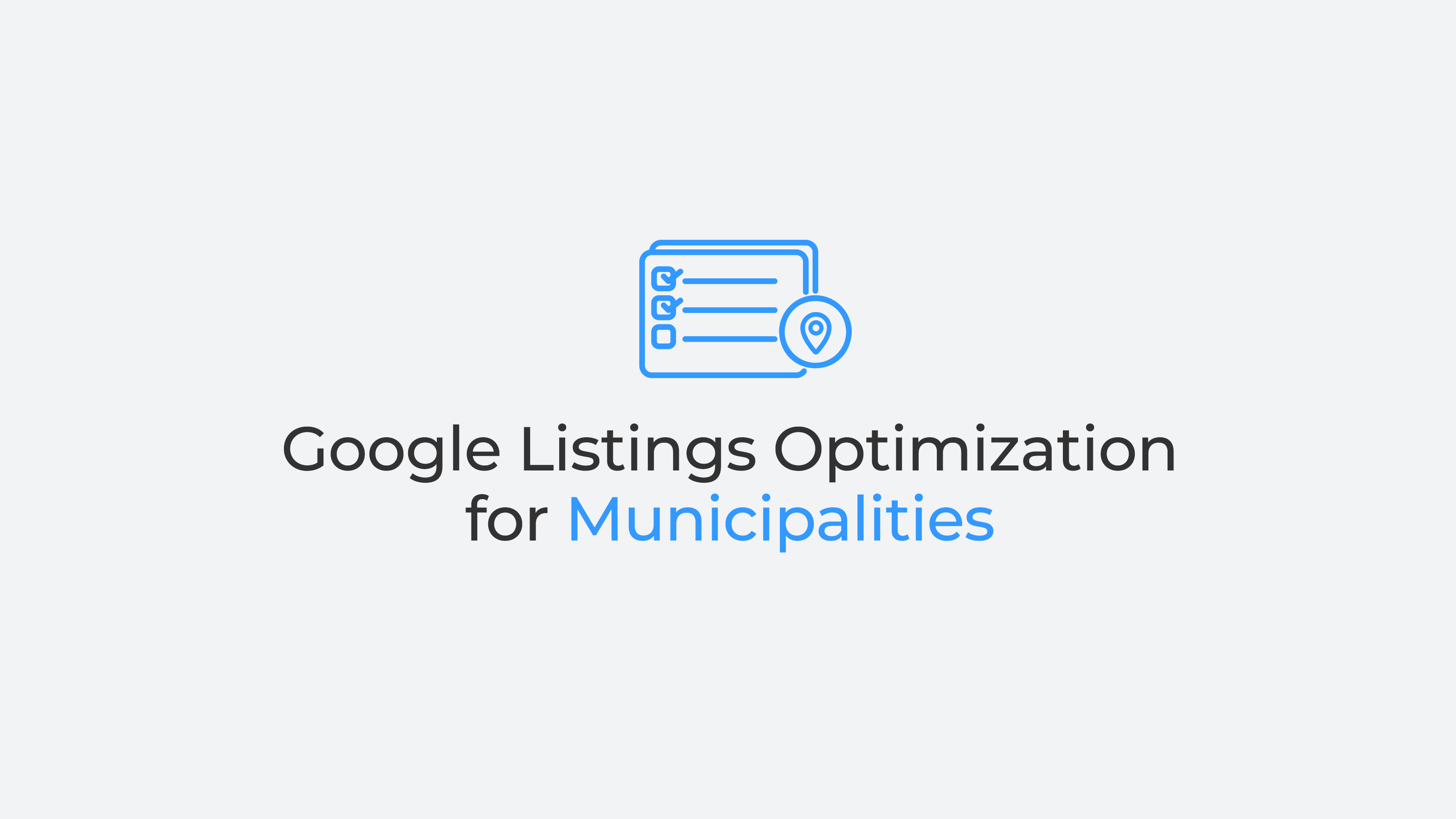 Municipality google business profile optimization