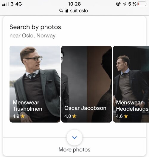 The image results when searching for specific category in discovery mode