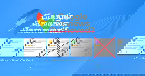 Illustration showing Google reviews being removed from business profiles in 2026