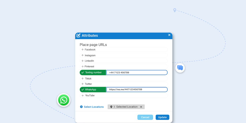 add whatsapp to google business profile