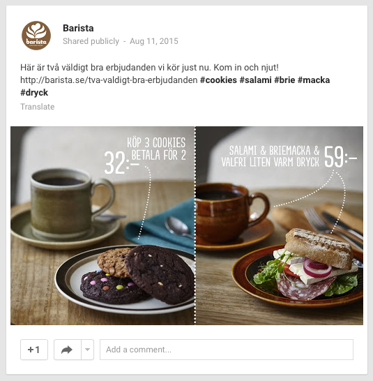 Google Posts showing updates and offers in search results