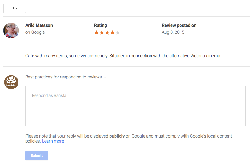 Responding to customer reviews on Google Business Profile