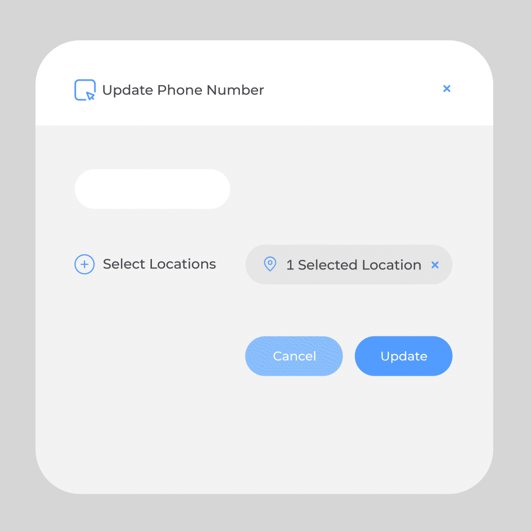 PinMeTo listing management interface showing multi-location dashboard