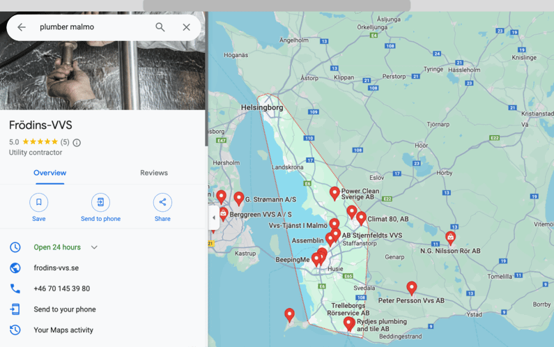 service are businesses google maps